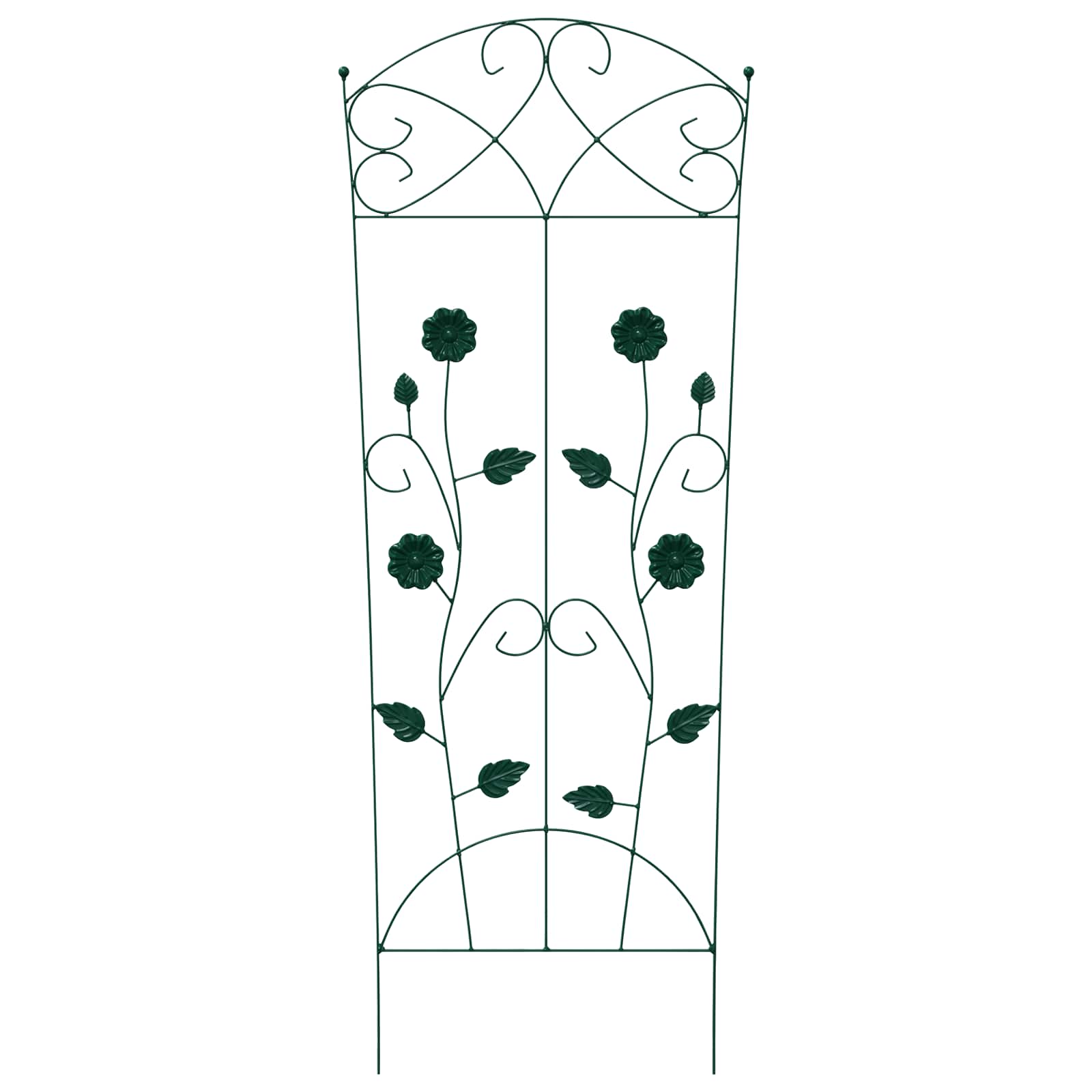 Recinzione per Giardino 3 pcs Verde 112 x 40 cm Acciaio 42021365