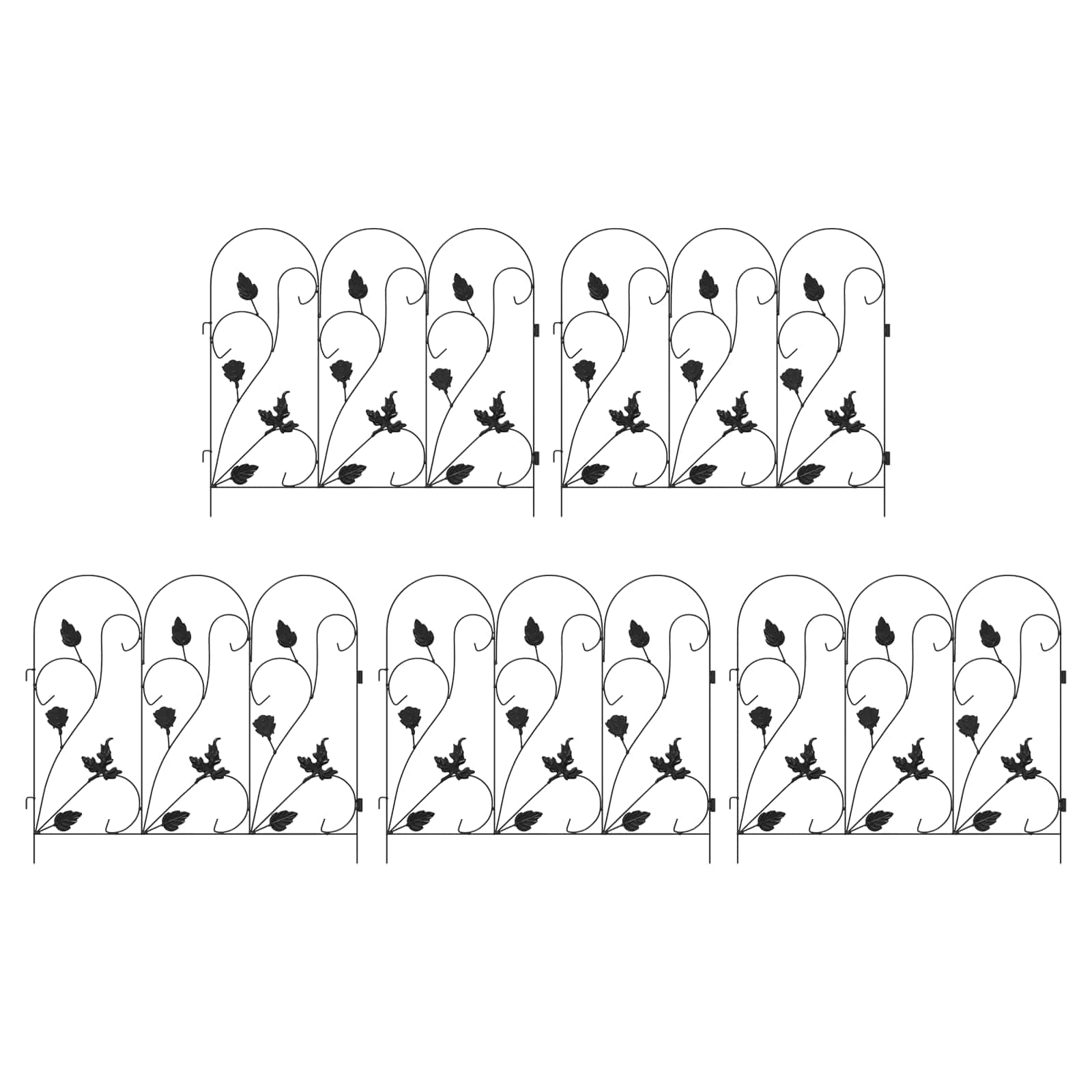 Recinzione per Giardino Traliccio Nero 42021366