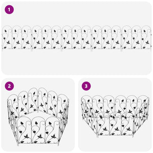 Recinzione per Giardino Traliccio Nero 42021366