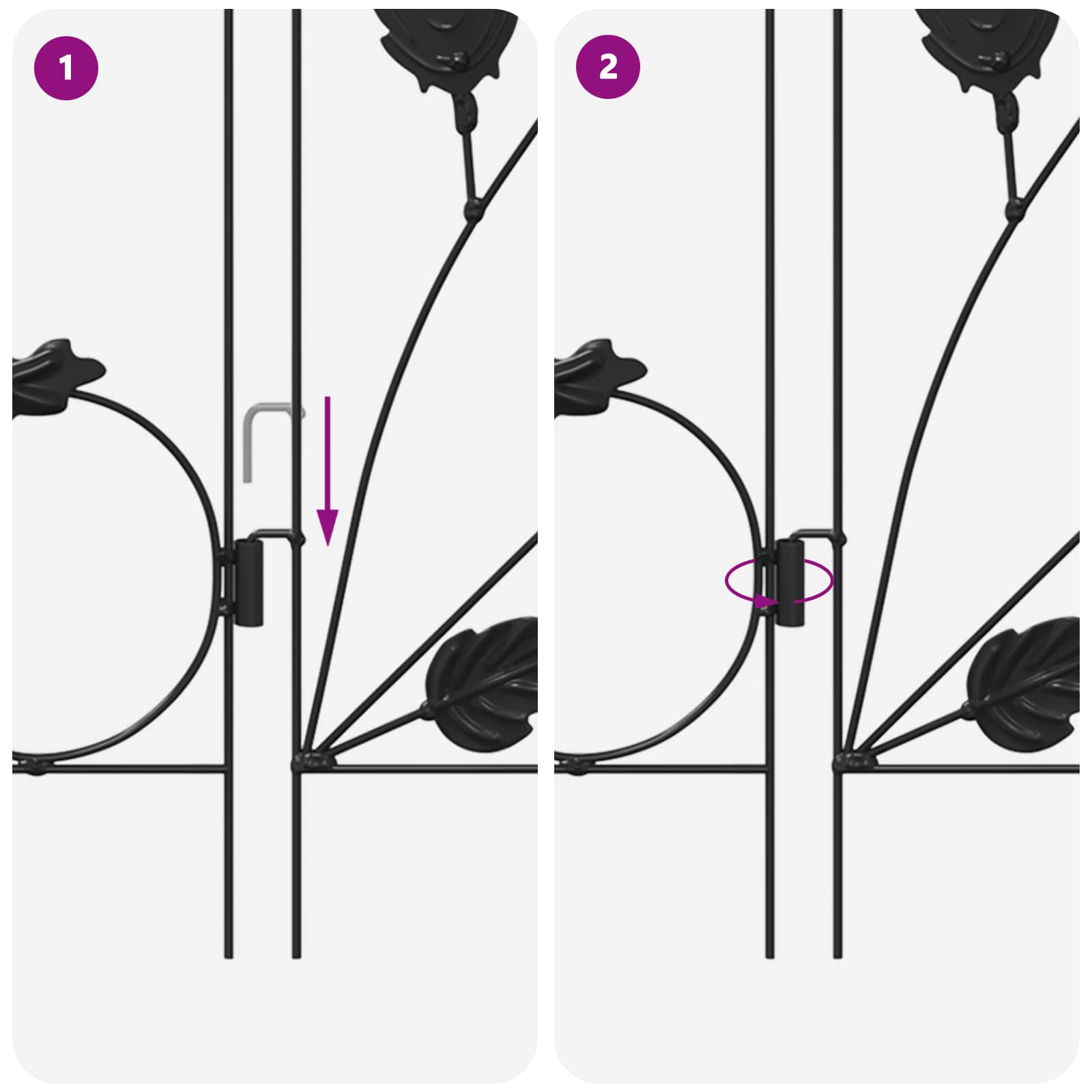 Recinzione per Giardino Traliccio Nero 42021366