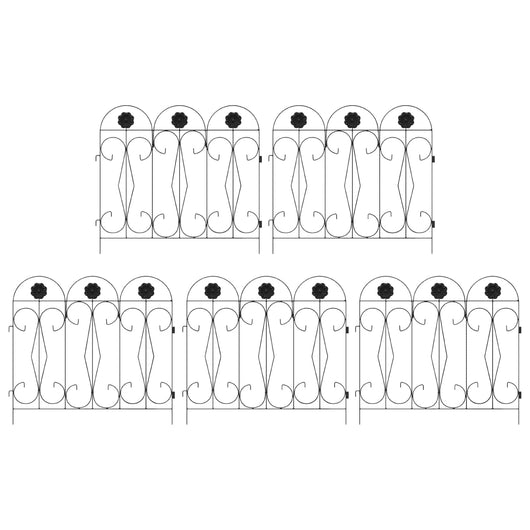 Recinzione per Giardino Traliccio Nero 42021368
