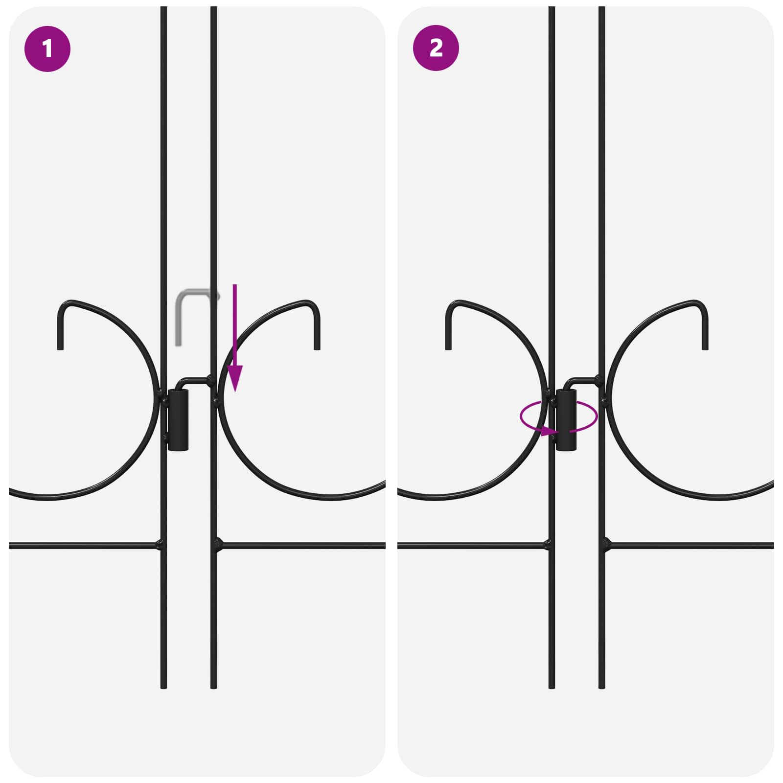 Recinzione per Giardino Traliccio Nero 42021368