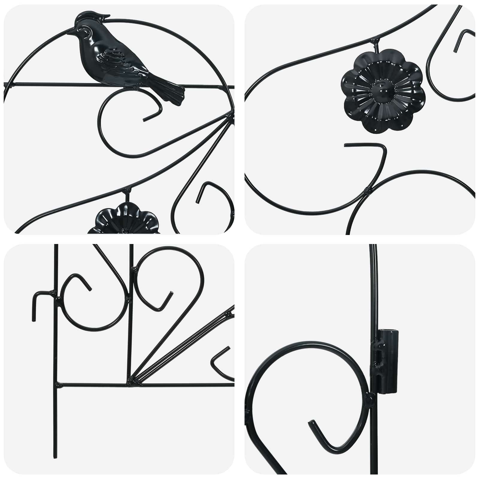 Recinzione per Giardino Traliccio Nero 42021370