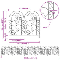 Recinzione per Giardino Traliccio Nero 42021370