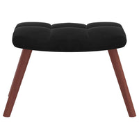 Sedia a dondolo con poggiapiedi 2 pcs Nero Velluto 42022455