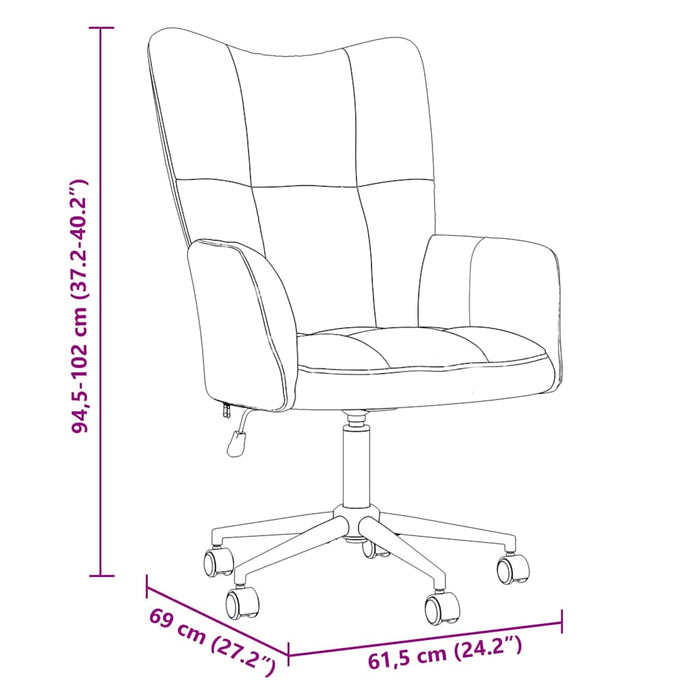 Sedia rilassante Grigio chiaro 62 x 68,5 x 105 cm Velluto 42022456