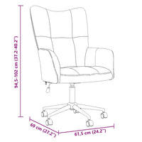 Sedia rilassante Grigio scuro 62 x 68,5 x 105 cm Velluto 42022457