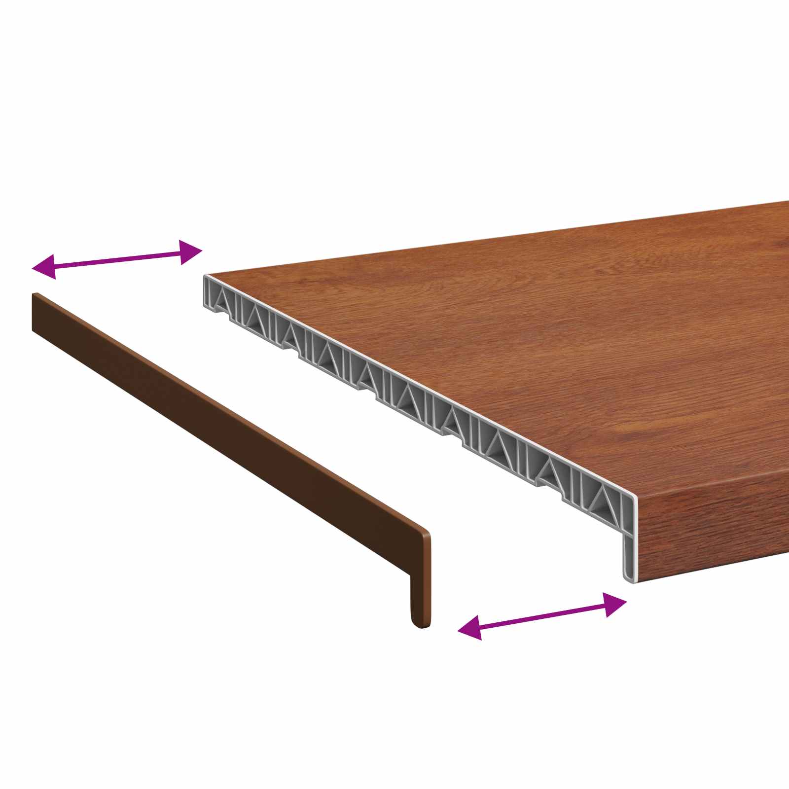 Soglia della Finestra Legno Marrone 80 x 50 x 4,5 cm 42022286