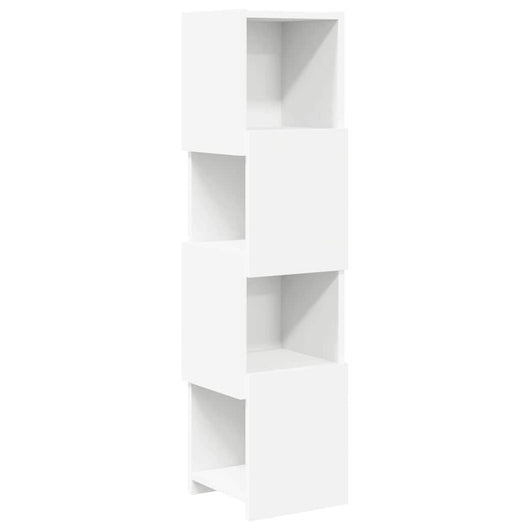 Mobile angolare Bianco 25,5x25x102cm Legno multistrato 889805