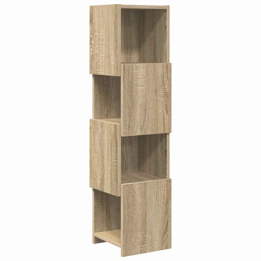 Mobile angolare Bianco 25,5x25x102cm Legno multistrato 889807