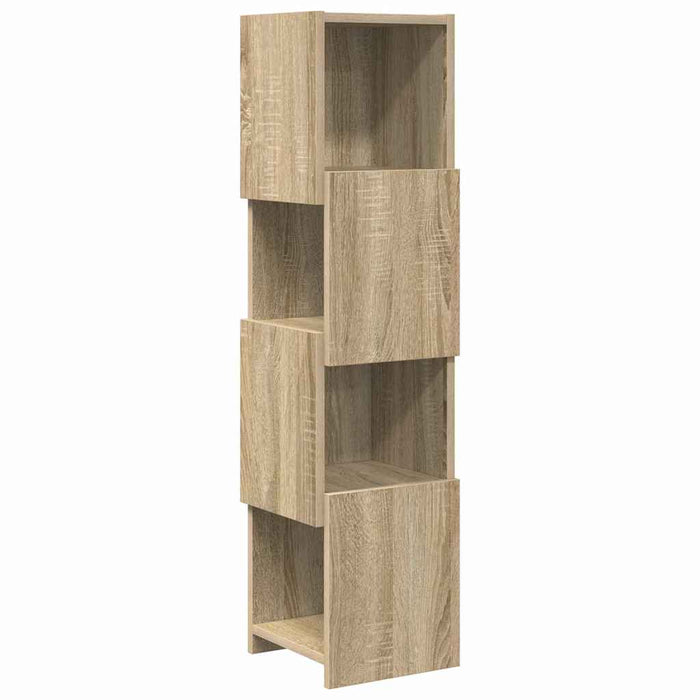 Mobile angolare Bianco 25,5x25x102cm Legno multistrato 889807