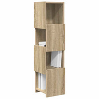 Mobile angolare Bianco 25,5x25x102cm Legno multistrato 889807