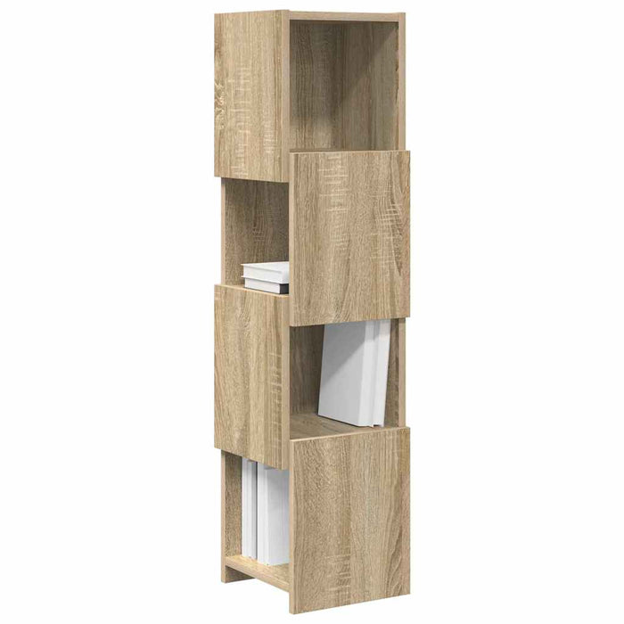 Mobile angolare Bianco 25,5x25x102cm Legno multistrato 889807