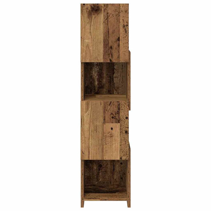 Mobile angolare Bianco 25,5x25x102cm Legno multistrato 889811