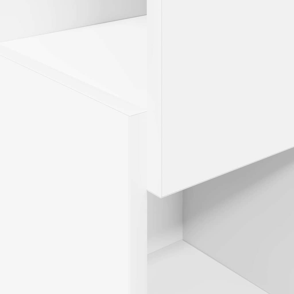 Mobile angolare Bianco 25,5x25x80cm Legno multistrato 889813