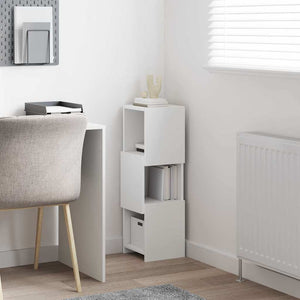 Mobile angolare Bianco 25,5x25x80cm Legno multistrato 889813