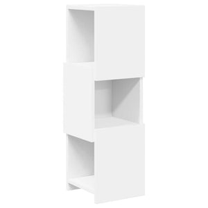 Mobile angolare Bianco 25,5x25x80cm Legno multistrato 889813