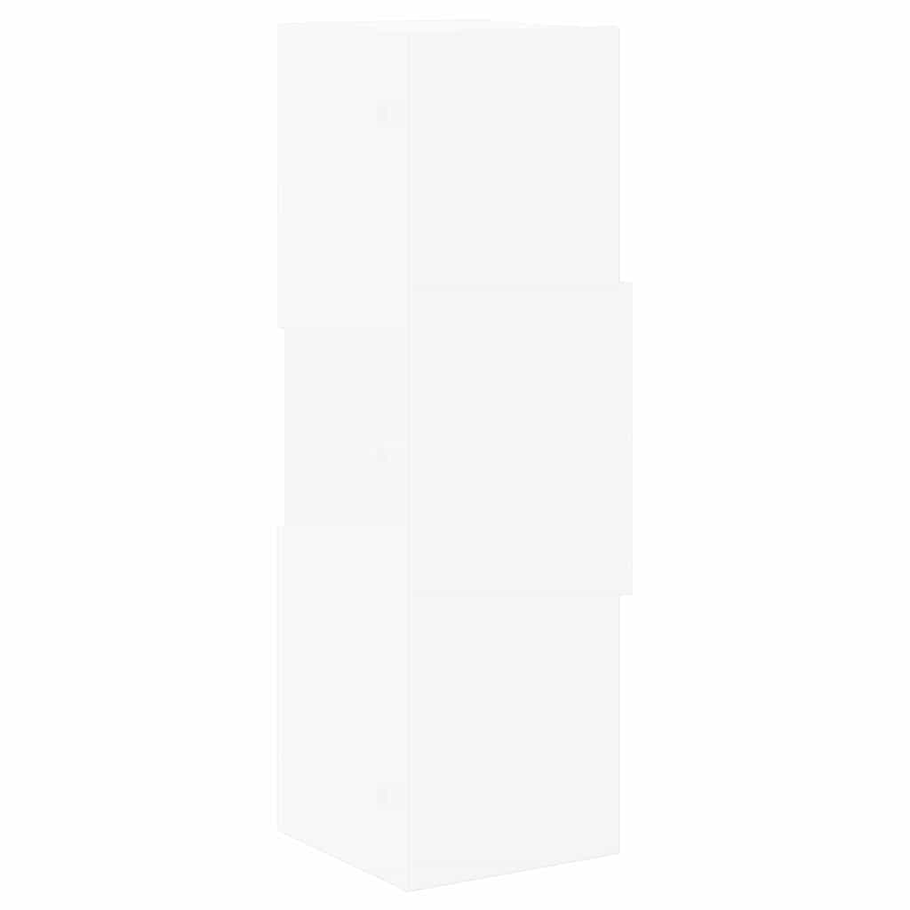 Mobile angolare Bianco 25,5x25x80cm Legno multistrato 889813
