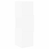 Mobile angolare Bianco 25,5x25x80cm Legno multistrato 889813