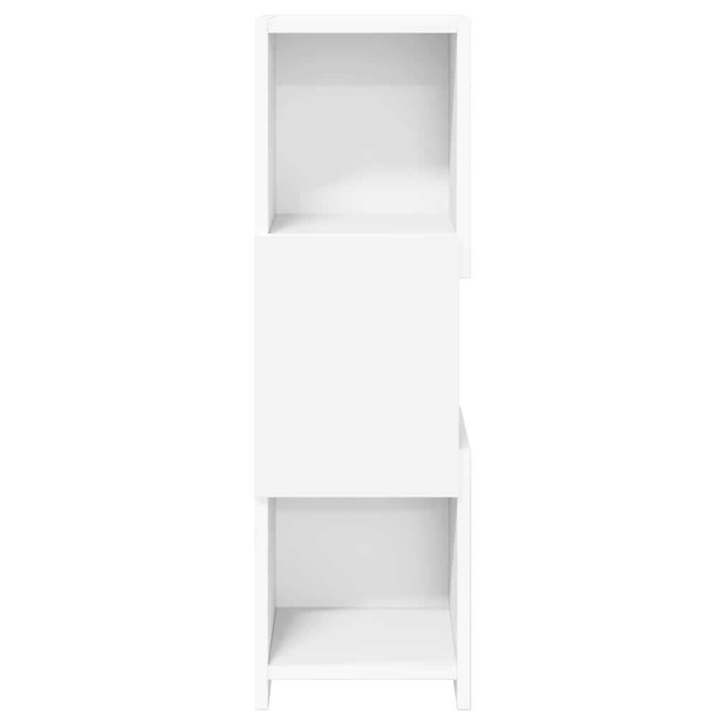 Mobile angolare Bianco 25,5x25x80cm Legno multistrato 889813
