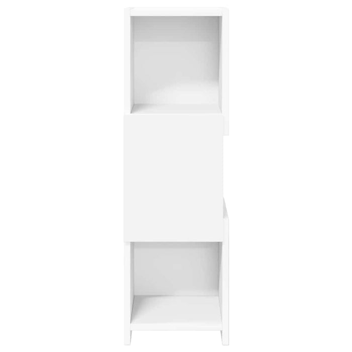 Mobile angolare Bianco 25,5x25x80cm Legno multistrato 889813
