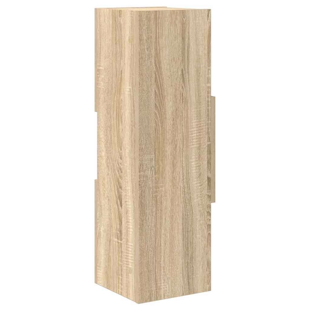 Mobile angolare Bianco 25,5x25x80cm Legno multistrato 889815