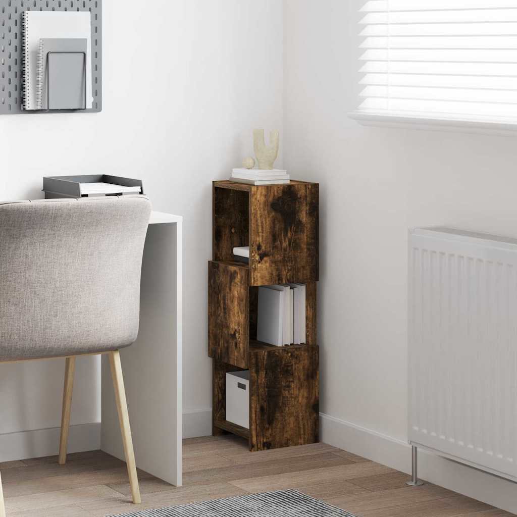 Mobile angolare Bianco 25,5x25x80cm Legno multistrato 889817