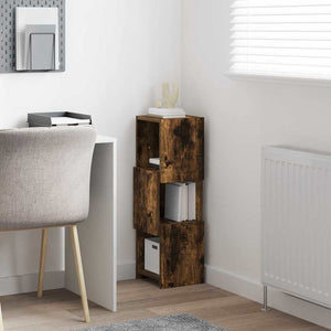 Mobile angolare Bianco 25,5x25x80cm Legno multistrato 889817