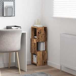 Mobile angolare Bianco 25,5x25x80cm Legno multistrato 889819