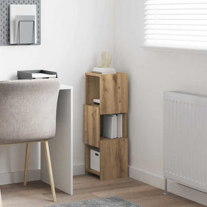 Mobile angolare Bianco 25,5x25x80cm Legno multistrato 889820