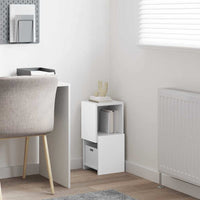 Mobile angolare Bianco 25,5x25x55cm Legno multistrato 889821