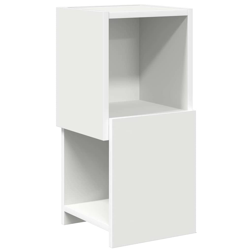 Mobile angolare Bianco 25,5x25x55cm Legno multistrato 889821