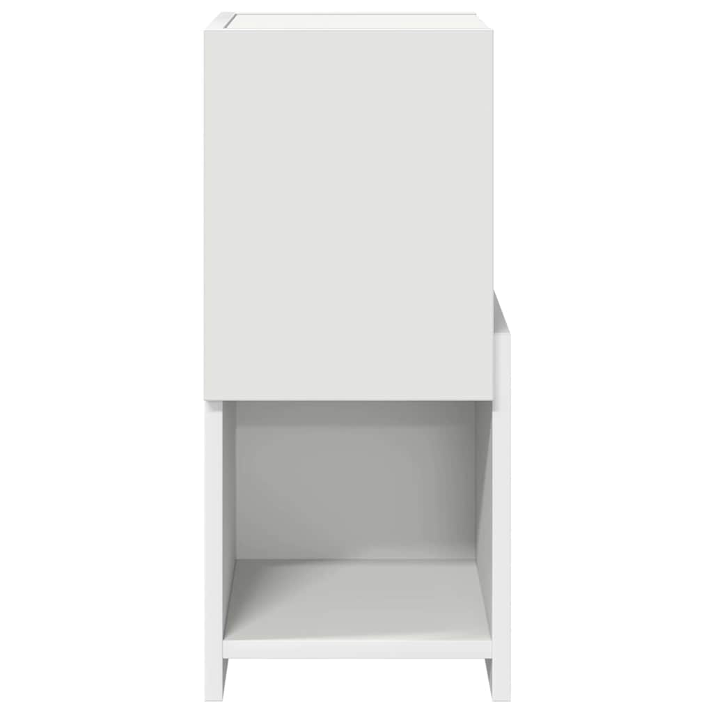 Mobile angolare Bianco 25,5x25x55cm Legno multistrato 889821
