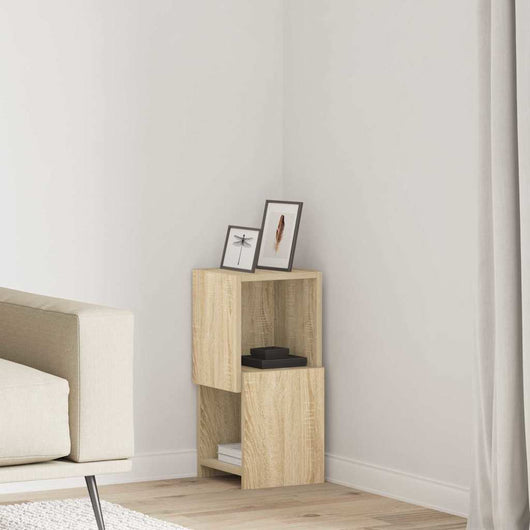 Mobile angolare Bianco 25,5x25x55cm Legno multistrato 889823