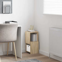 Mobile angolare Bianco 25,5x25x55cm Legno multistrato 889823