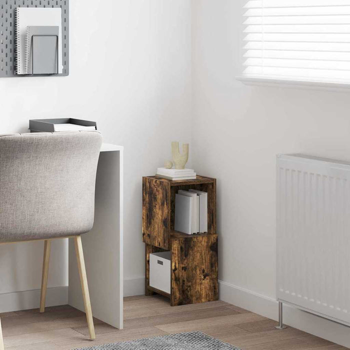 Mobile angolare Bianco 25,5x25x55cm Legno multistrato 889825