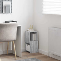 Mobile angolare Bianco 25,5x25x55cm Legno multistrato 889826