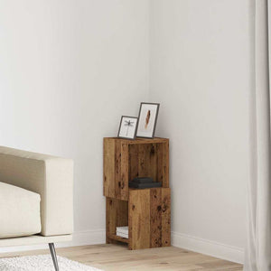 Mobile angolare Bianco 25,5x25x55cm Legno multistrato 889827