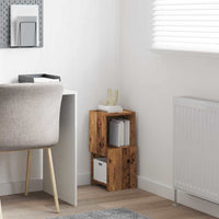 Mobile angolare Bianco 25,5x25x55cm Legno multistrato 889827