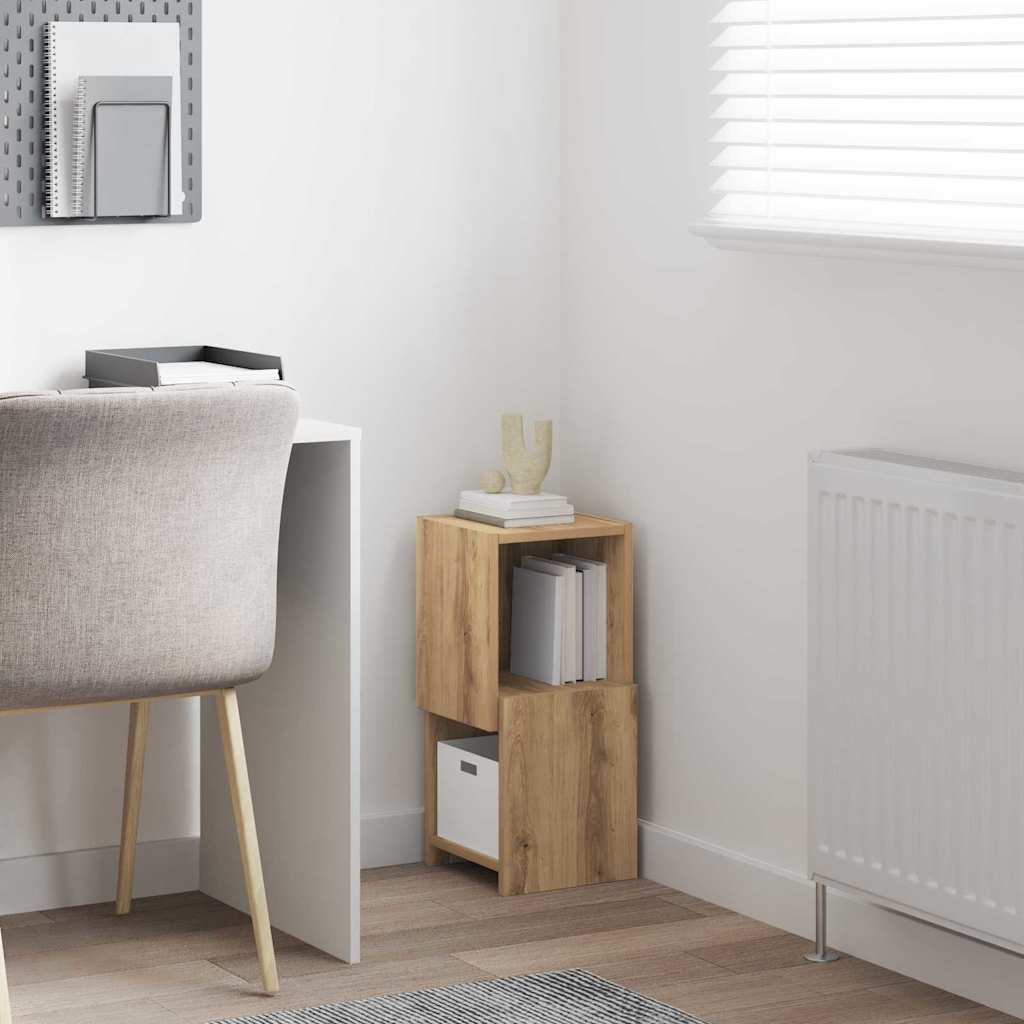 Mobile angolare Bianco 25,5x25x55cm Legno multistrato 889828