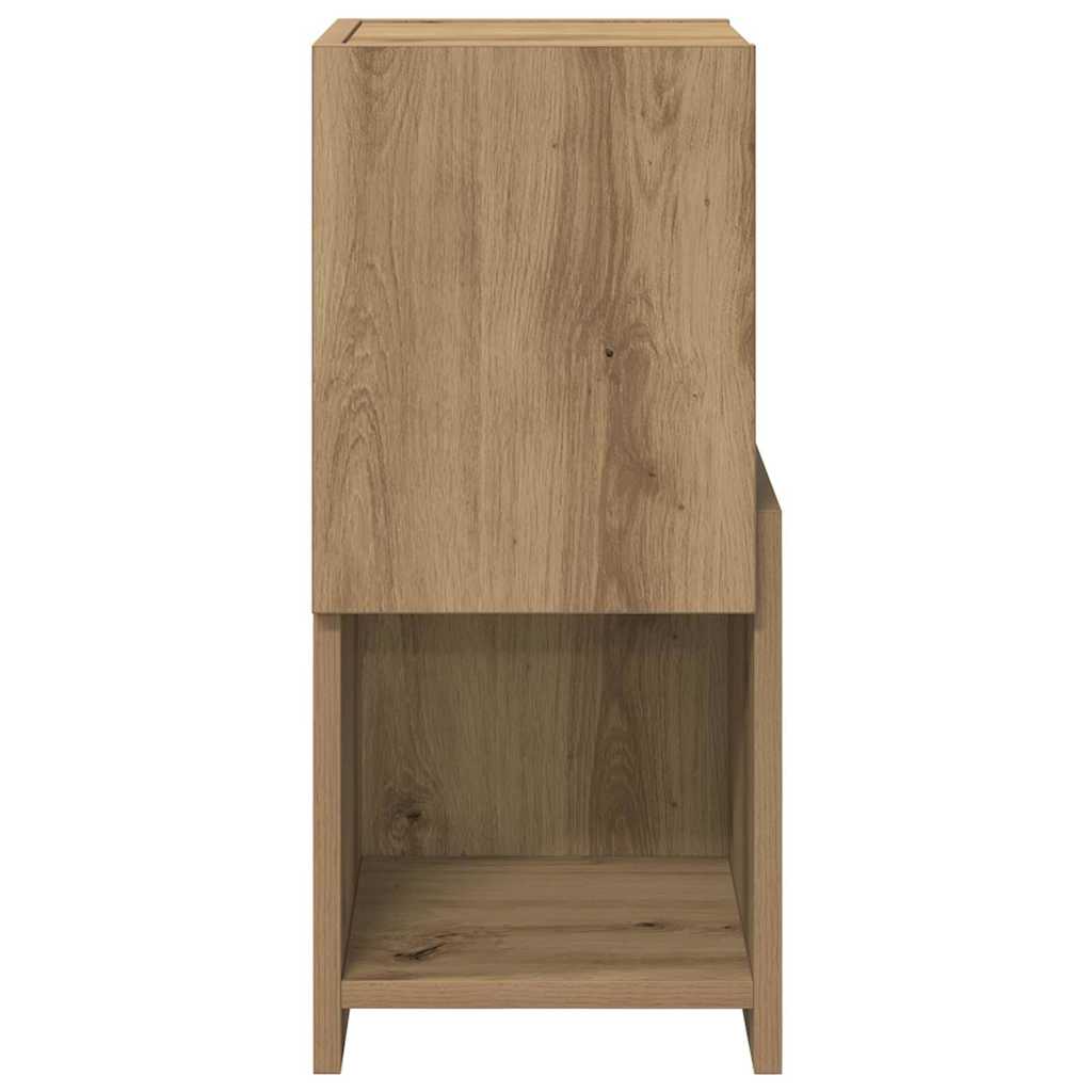 Mobile angolare Bianco 25,5x25x55cm Legno multistrato 889828