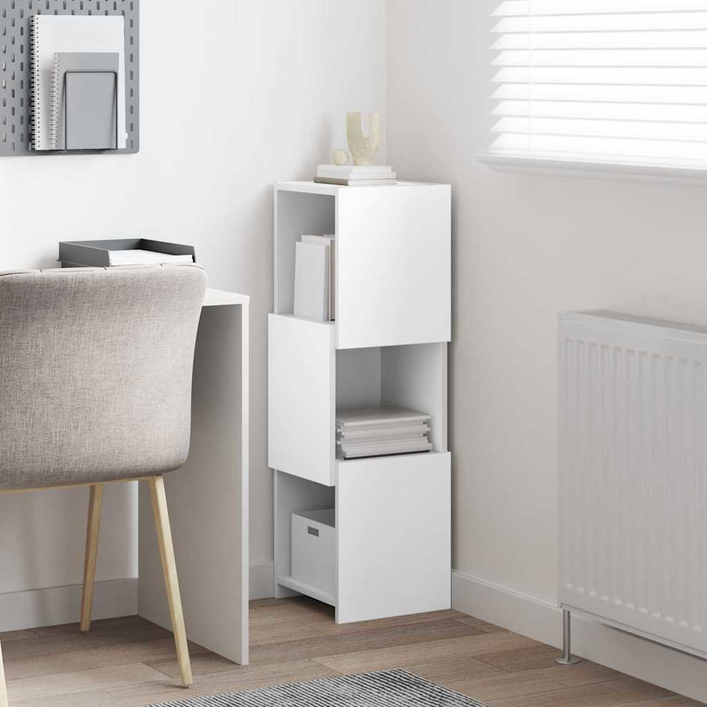 Mobile angolare Bianco 30,5x30x95cm Legno multistrato 889829