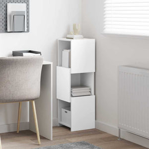 Mobile angolare Bianco 30,5x30x95cm Legno multistrato 889829