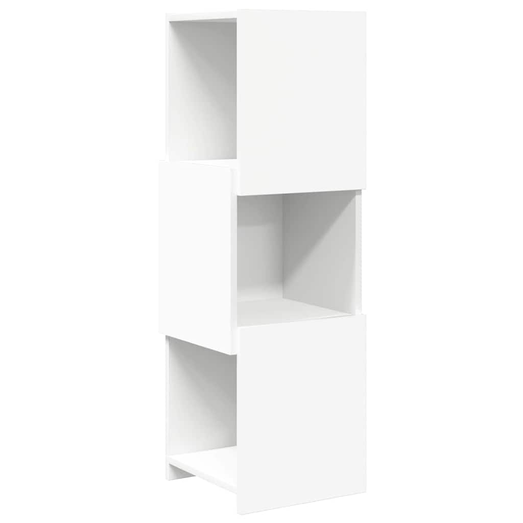 Mobile angolare Bianco 30,5x30x95cm Legno multistrato 889829