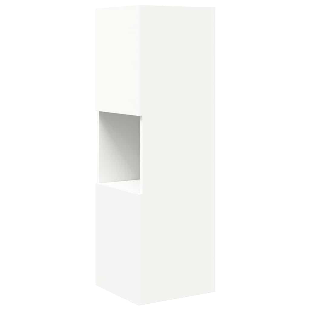 Mobile angolare Bianco 30,5x30x95cm Legno multistrato 889829
