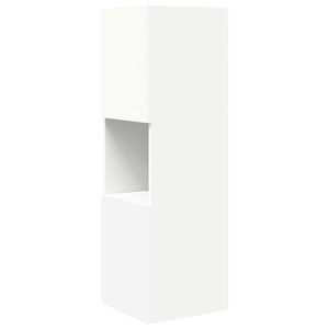 Mobile angolare Bianco 30,5x30x95cm Legno multistrato 889829
