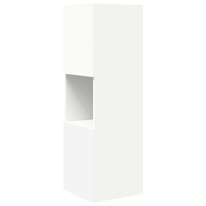 Mobile angolare Bianco 30,5x30x95cm Legno multistrato 889829