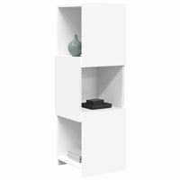 Mobile angolare Bianco 30,5x30x95cm Legno multistrato 889829