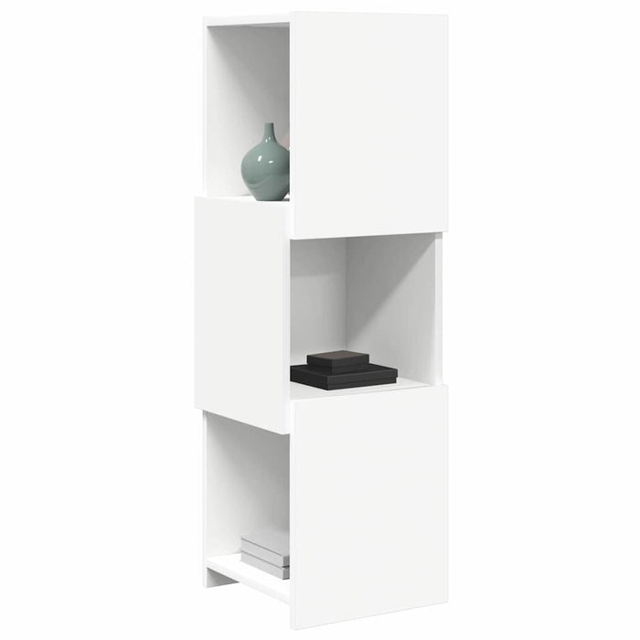 Mobile angolare Bianco 30,5x30x95cm Legno multistrato 889829