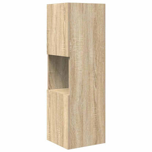 Mobile angolare Bianco 30,5x30x95cm Legno multistrato 889831